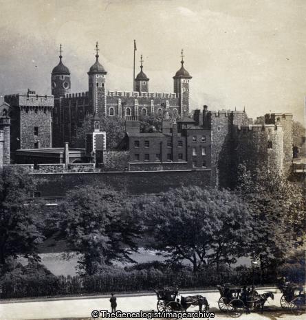 RB & 3D_London Tower of London 1901 (1901, 3d, C1900, Castle, England, Horse and Carriage, London, Tower of London)
