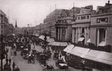 Regent Street London 1912 (1/2d, 15 Olwin Avenue, 1912, 2012-05, England, F , Horse and Carriage, Horse Drawn Omnibus, London, Miss, Regent Street, Rogers, South Norwood)