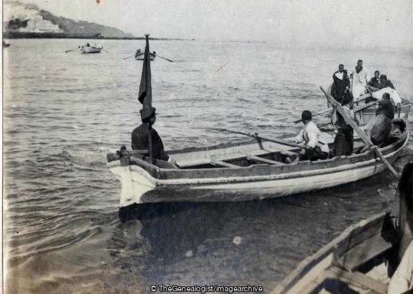 Royal Garrison Artillery Sergeants Mess Outing Tangier July 1914 (1914, Morocco, Regiment, Rowing Boat, Royal Garrison Artillery, Sergeants Mess, Tangier)