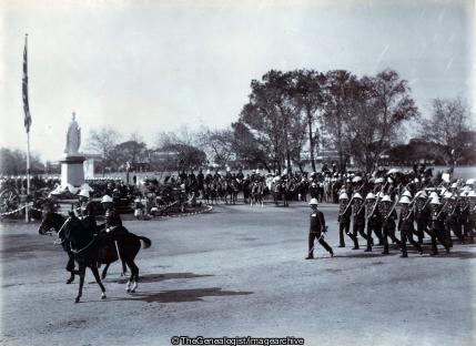 Royal Sussex marching past (1909, Horse, India, memorial, Pakistan, Punjab, Queen Victoria, Rawalpindi, Royal Sussex, Statue)
