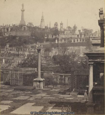 Scotland Glasgow Necropolis 1900 (1900, 3d, C1900, Cemetery, Glasgow, Lanarkshire, Necropolis, Scotland)