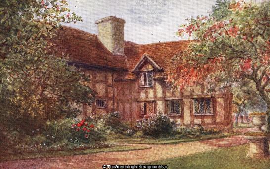 Shakespeare's Birthplace on Henley Street, Stratford-upon-Avon Warwickshire (England, half-timbered, Henley Street, House, Shakespeare's Birthplace, Stratford-upon-Avon, Warwickshire)