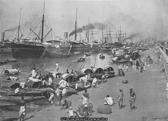 Shipping in the Hooghly (Hooghly River, India, Kolkata, Sailing Ship, Steamer, West Bengal)