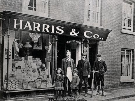 Shop Harris and Co (Bishop Waltham, Confectioner, family, Hampshire, Harris and Co, High Street, Rowntrees, shop)