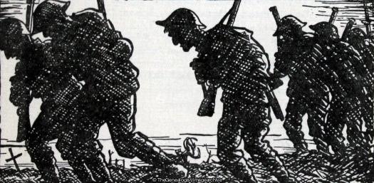 Soldiers (16th Battalion, Drawing, Highland Light Infantry, Soldiers, WW1)