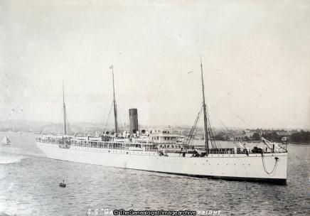 SS Gascon To Gibraltar March 1st 1912 (1912, Gibraltar , SS Gascon, Union Castle Line)
