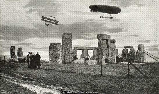 Stonehenge (Aircraft, Airship, Amesbury, Biplane, England, Stonehenge, Wiltshire)