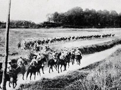 The 11th Hussars on the March to Bonnieres 9th October 1914 (11th Hussars, 1914, Bonnieres, France, Horse, Nord-Pas de Calais, Prince Albert's Own, Route March, WW1)