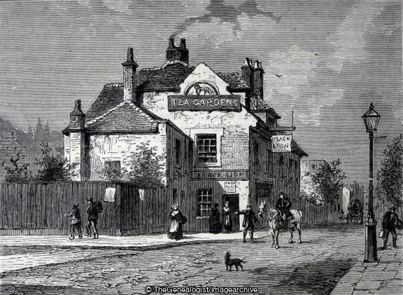 The Black Lion Church Street Chelsea in 1820 (Chelsea, Church Street, Old Church Street, Paultons Street, The Black Lion)
