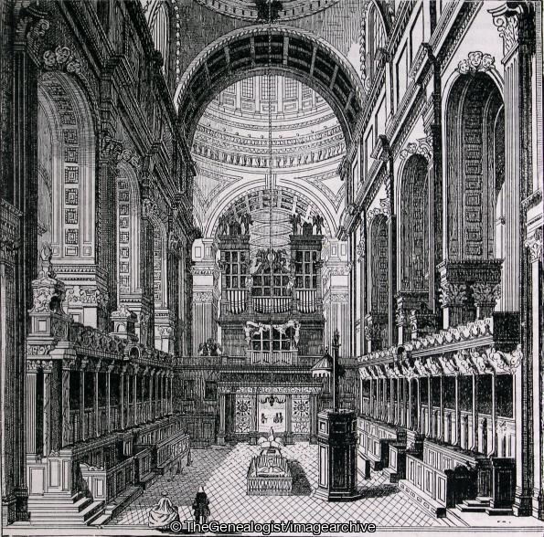The Choir of St Pauls Before the Removal of the Screens 1754 (Choir, London, St Pauls Cathedral)
