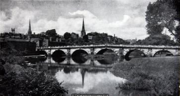The English Bridge Shrewsbury (Bridge, England, english bridge, River, Severn, Shrewsbury, Shropshire, St Alkmund, St Julien)