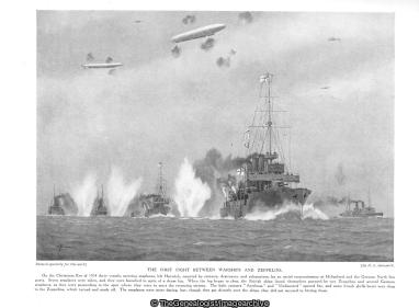 The first fight between warships and zeppelins (Arethusa, Seaplanes, Undaunted, WW1, Zeppelins)