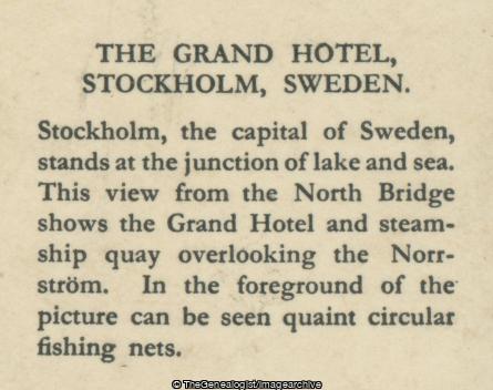 The Grand Hotel, Stockholm, Sweden (3d, Fishing Net, Grand Hotel, Norrstrom, Stockholm, Strombron, Sweden)