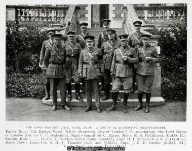The Lord Mayor's Visit June 1916 a Group at Divisional Headquarters (1/2nd London Division, 1916, 47th Division, division, Headquarters, Lord Mayor, WW1)