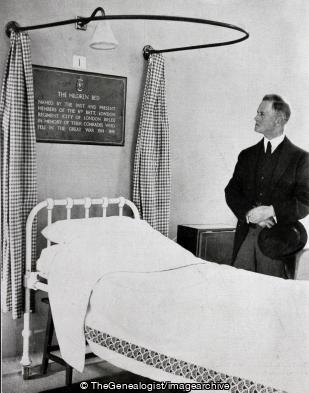 The Mildren Bed in St Batholomew's Hospital (6th Battalion, Barts Hospital, Cast Iron Sixth, City of London Rifles, Hospital, London Regiment, memorial, WW1)
