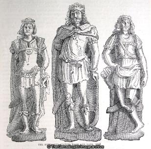 The Mutilated Statues King Lud and his two sons, from Lud Gate 1798 (King Lud, London)