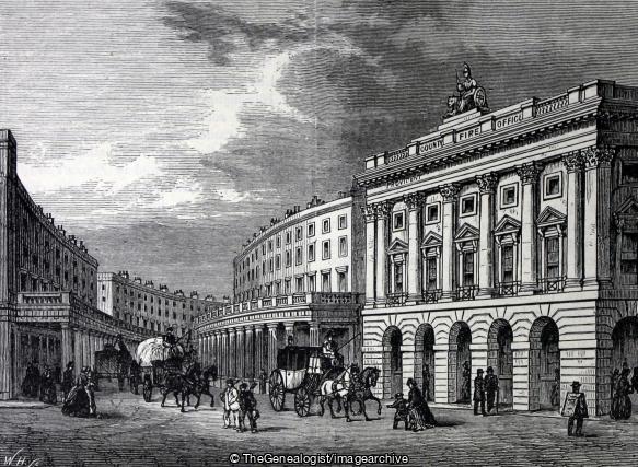 The Quadrant Regent Street Before the Removal of the Colonnade (London, Regent Street)