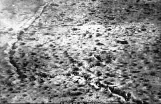 The Shell-pitted Ground on the Somme Battlefield (France, Somme, WWI)