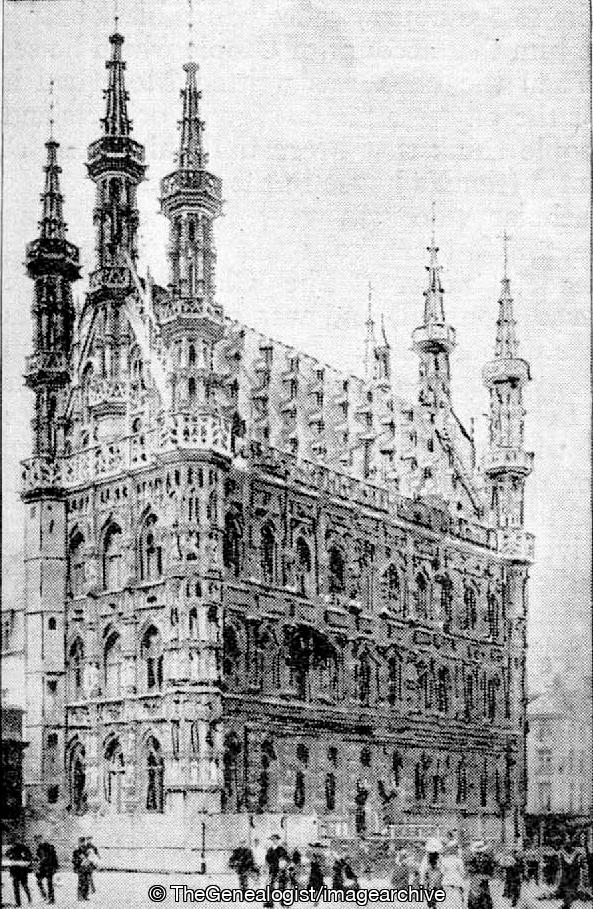 The Town Hall of Louvain (Belgium, Leuven, Louvain, Town Hall, WWI)