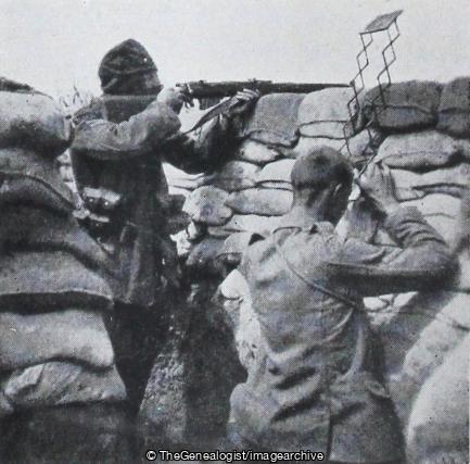 The Trenches North of Ypres Aug 1915 (1915, 6th Battalion, Belgium, Firing, Gas Mask, Periscope, Trench, West Flanders, West Yorkshire, WW1, Ypres)