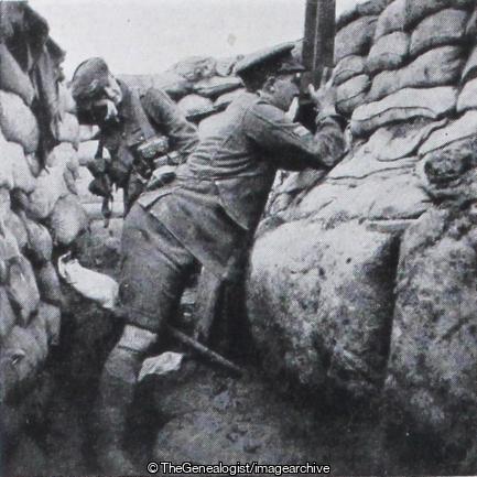 The Trenches North of Ypres Aug 1915 (1915, 6th Battalion, Belgium, Periscope, Sandbag, Trench, West Flanders, West Yorkshire, WW1, Ypres)