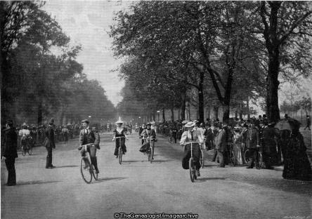 The Triumph of the Wheel Cycling in Hyde Park (bicycle, England, Hyde Park, London)