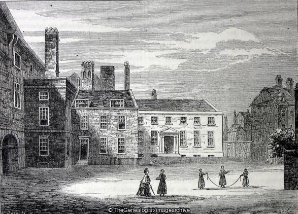The Western Quadrangle of Old Christs Hospital 1780 (London, Old Christs Hospital)