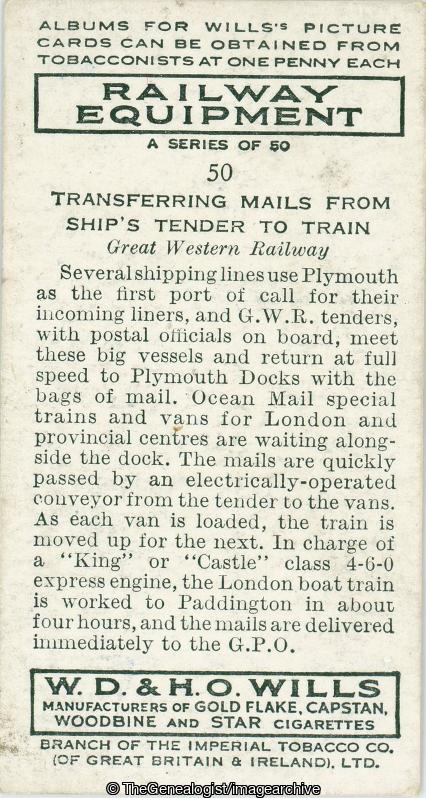 Transferring Mails from Ships Tender to Train (Great Western Railway, Plymouth)