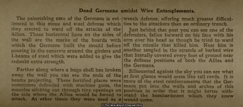 Twas Messy that Bit of a Fight - Dead Germans amidst Wire Entanglements (3d, Barbed Wire, C1917, German, Pillbox, War Dead, WW1)
