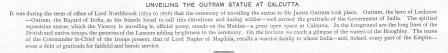 Unveiling the Outram Statue at Calcutta (Calcutta, India, Outram Statue, West Bengal)
