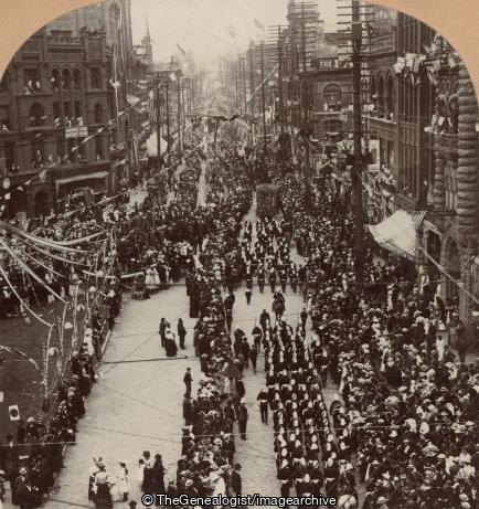 Washington Seattle 4th July Parade 1898 (1898, 3d, Parade, Seattle, Social, Street, U.S.A., Washington)