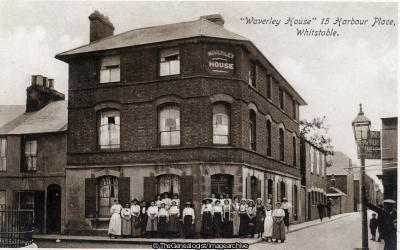 Waverley Guest House 15 Harbour Place Whitstable 1900s (Bexley Street, C1900, England, Guest House, Harbour place, Hotel staff, Kent, The New Inn, Waverley Guest House, Whitstable)