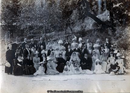 Wedding Group Nainital 1900 (1900, C1900, Hill Station, India, Nainital, United Provinces, Wedding)