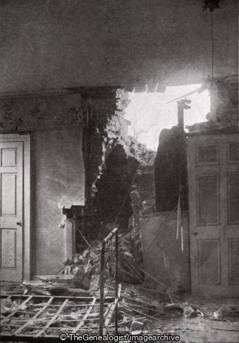 Whitby Meadowfield Hall Boys School destruction of bedrooms P17 (16/12/1914, Durham, East Coast Raids, England, Meadowfield Hall Boys School, shelling, Whitby, WW1)