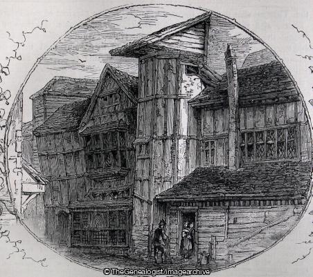 Whittington's House Grub Street Smith 1811 (Grub Street, London, Milton Street, Whittington's House)