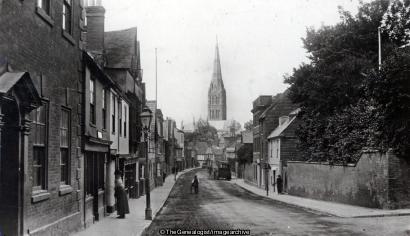 Wilts Salisbury St Annes Street 1923 (1923, England, handcart, Salisbury, St Annes Street, Wiltshire)