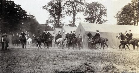 With the Hertfordshire Yeomanry in Camp at Royston Hertfordshire June 1901 (Camp, Hertfordshire, Hertfordshire Yeomanry, Royston)
