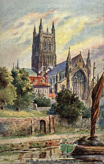 Worcester (Cathedral, River, sailing boat, Severn, Vessel, Worcester, Worcestershire)