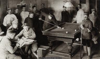 WW1 POW Camp Playing Billiards (Billiards, POW Camp, WW1)