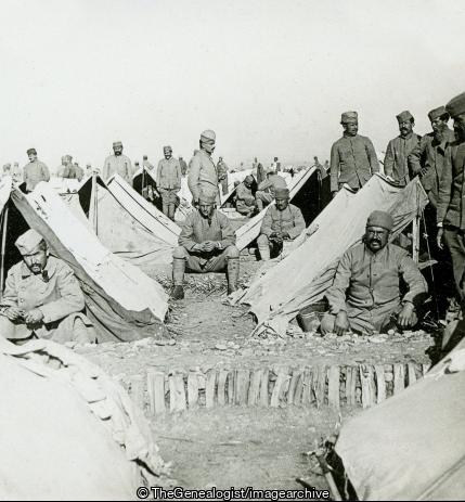 WWI - A Serbian Rest Camp Back of Front Line Trenches in the Balkans (3d, Balkans, Rest Camp, Serbia, Tent, WW1)