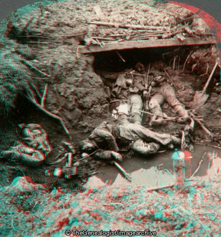 WWI - And the Trench Was a Reeking Shambles German Dead in the La Bassee Area (3d, German, La Bassee, Lille, mud, Trench, War Dead, water, WW1)