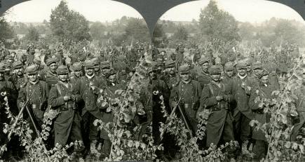 WWI - Battle of the Aisne, French Infantry, Transferring to Left Wing (3d, Aisne River, Battle of the Aisne, France, WW1)