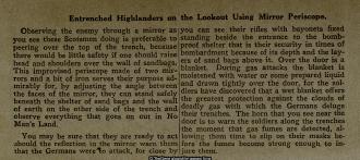 WWI - Entrenched Highlanders on the Lookout Using Mirror Periscope (3d, Gas Alarm, Gas Blanket, Highland Regiment, kilt, Klaxon, Periscope, Sandbag, Trench, WW1)
