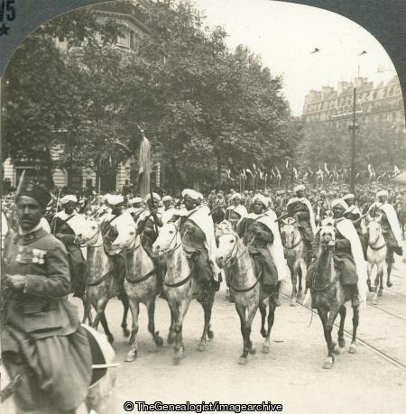 WWI - French Colonial Cavalry (3d, Arab, Boulevard, Cavalry, Colonial, France, Horse, Paris, WW1)