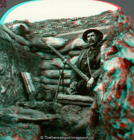 WWI - Rifle Granade in a British First Line Trench in the Balkans (3d, Balkans, British, rifle grenade, Sandbag, Trench, Weapon, WW1)