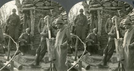 WWI - Serbian Trench - Awaiting Phone Call from Listening Post to Fire Rocket for Illuminating No Man's Land (3d, Dugout, Flare, Listening Post, Rocket, Serbia, Telephone, Trench, Weapon, WW1)