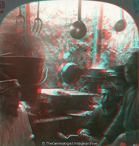 WWI - View in a Trench Kitchen Underground on the Salonika Front (3d, Greece, Kitchen, Salonica, Thessaloniki, Trench, Trench Kitchen, WW1)