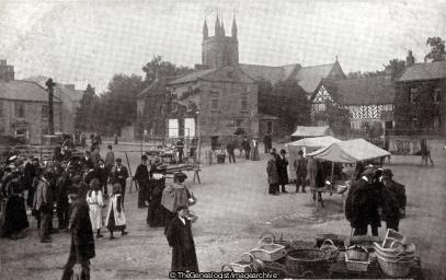Yorkshire Helmsley Market Day 1905 (1905, All Saints, C1900, Church, England, Helmsley, Market, Market Place, Yorkshire)